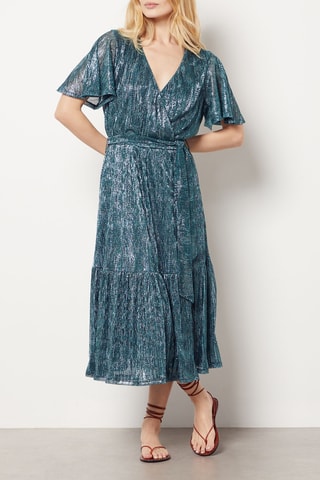Robe midi - Bleu