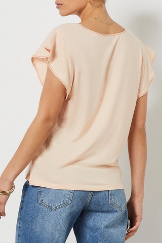 T-shirt en lin - Orange