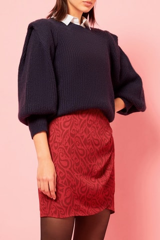Jupe portefeuille taille haute Multicolore