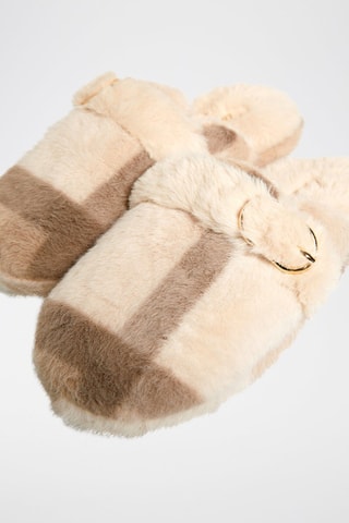 Pantoufles fourrées Olgi - Beige
