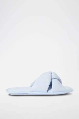 Pantoufles Atia Bleu