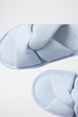 Pantoufles Atia Bleu