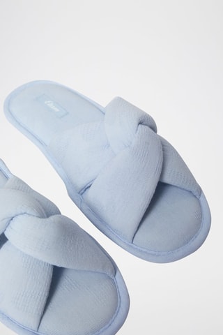 Pantoufles Atia Bleu