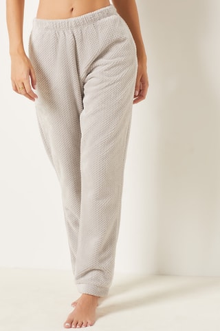 Pantalon de pyjama taille haute Natty - Gris clair
