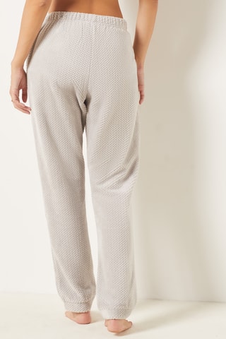 Pantalon de pyjama taille haute Natty - Gris clair
