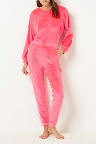 Jogging de pyjama en velours Dunkan - Fuchsia
