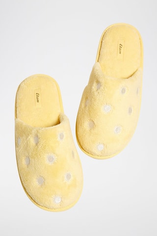 Pantoufles Ginit - Jaune et blanc
