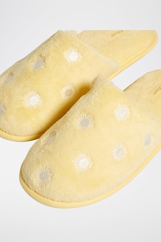 Pantoufles Ginit - Jaune et blanc