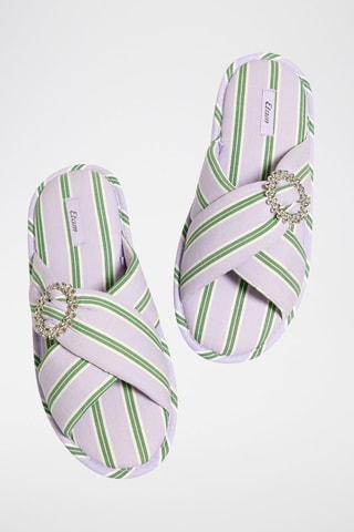 Mules Vail - Mauve et vert