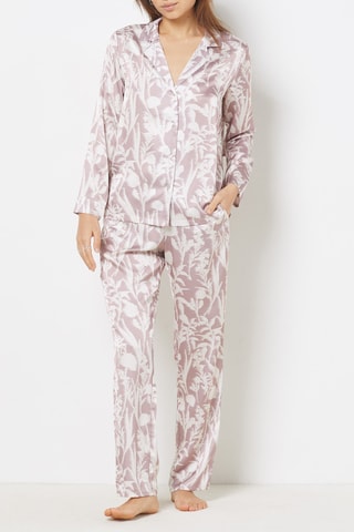 Pantalon - Taupe et blanc