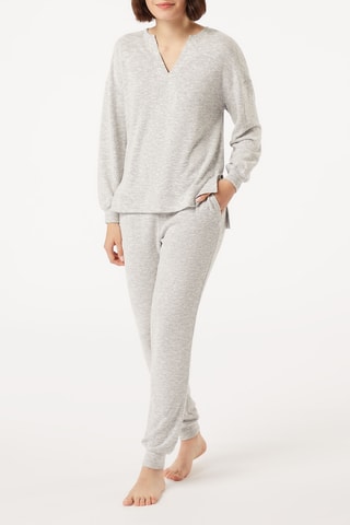Jogging de pyjama taille haute Cibel - Gris clair chiné