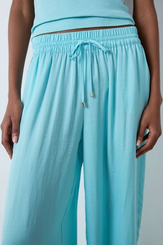 Pantalon taille haute Cheeta - Turquoise