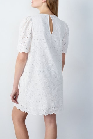 Robe droite en broderie anglaise Capsule fleurs - Blanc
