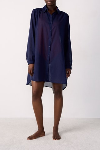 Vestido camisero - Azul marino
