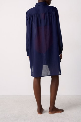 Vestido camisero - Azul marino