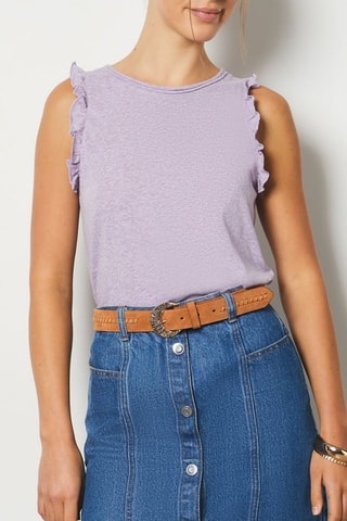 T-shirt sans manches In Full Bloom - Violet