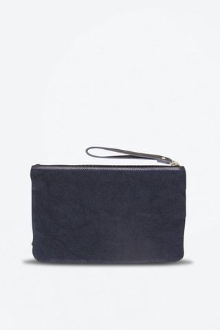 Pochette en cuir Cyndra Bleu