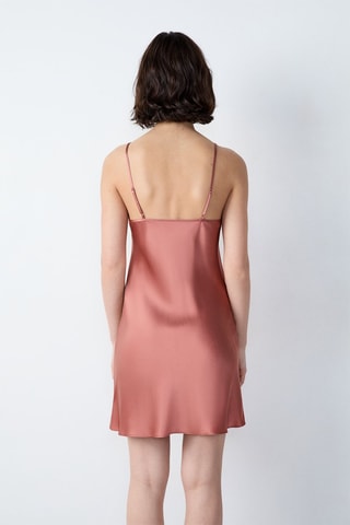 Nuisette en soie - Vieux rose
