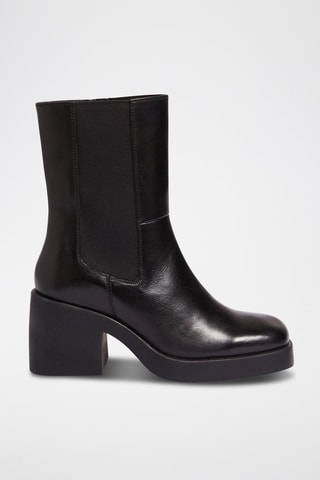 Botins de couro In Full Bloom - Preto