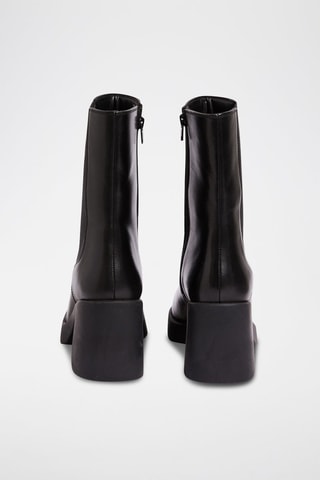 Botins de couro In Full Bloom - Preto