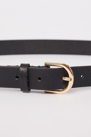 Ceinture en cuir Faustine - Noir