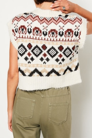 Pull sans manches - Ecru