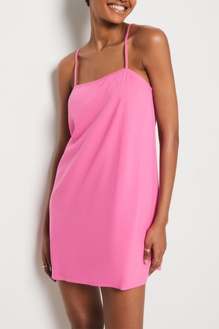 Robe de plage en lin Adribspes24 - Fuchsia