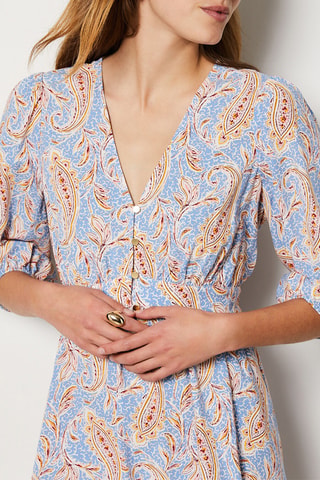Robe patineuse Sunset Hour - Ciel et jaune