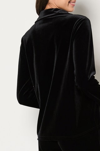 Chemisier en velours Vevy - Noir