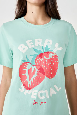 T-shirt - Fruits Of Love -  Vert d'eau