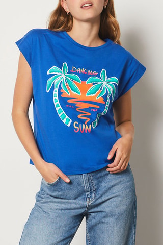 T-shirt Palmiro - Bleu royal - Etam