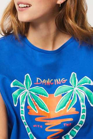 T-shirt Palmiro - Bleu royal - Etam
