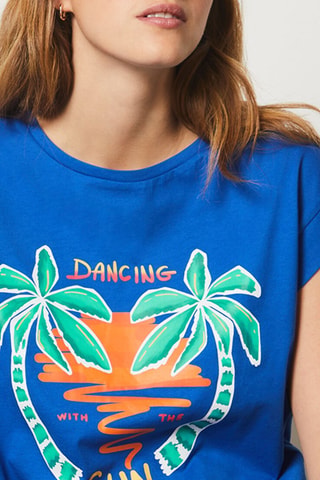 T-shirt Palmiro - Bleu royal - Etam