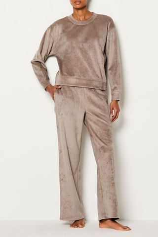 Sweat en velours Lorenn - Taupe