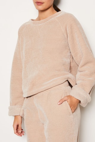 Sweat en velours Mirya - Taupe