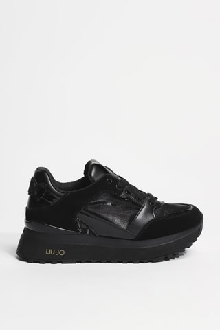Baskets plateformes en cuir Maxi Wonder 91 - Noir