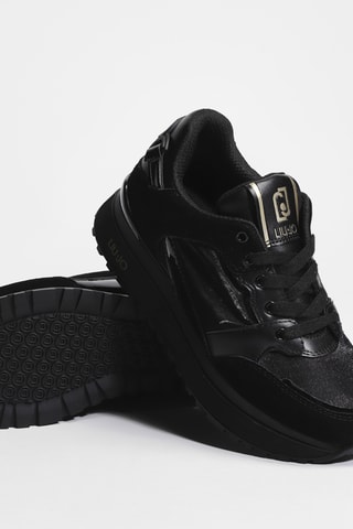 Baskets plateformes en cuir Maxi Wonder 91 - Noir