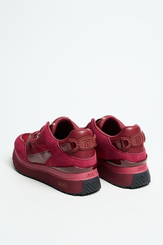 Baskets plateformes en cuir Maxi Wonder 91 - Rouge