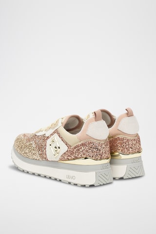 Baskets plateformes en cuir Maxi Wonder 01 - Doré