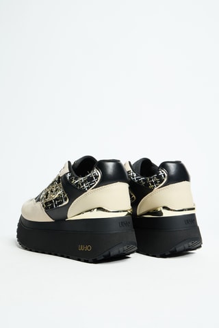 Baskets compensées en cuir Maxi Wonder Plus 01 - Noir