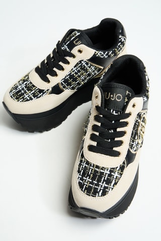 Baskets compensées en cuir Maxi Wonder Plus 01 - Noir