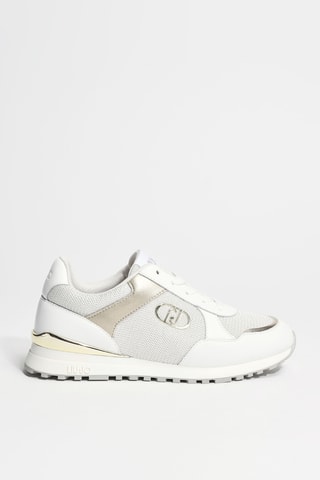 Baskets compensées en cuir Maxi Wonder Low 01 - Blanc
