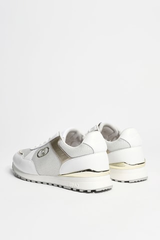 Baskets compensées en cuir Maxi Wonder Low 01 - Blanc