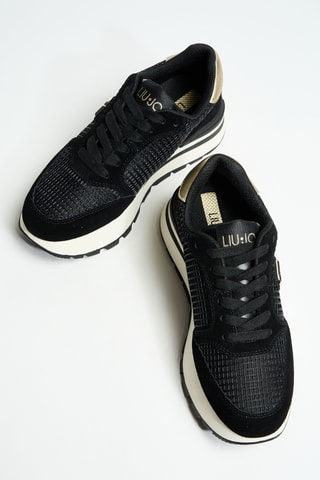 Baskets compensées en cuir Amazing 25 - Noir