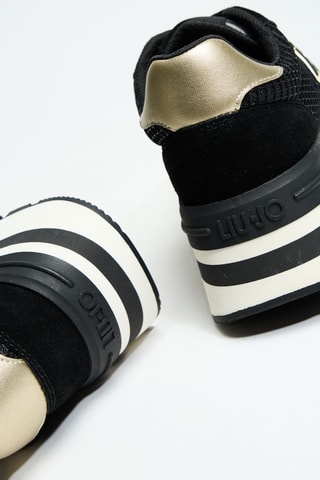 Baskets compensées en cuir Amazing 25 - Noir