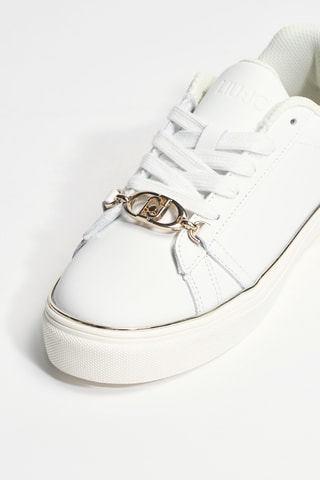 Baskets en cuir Kiki 01 - Blanc et doré