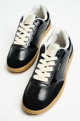 Baskets plateformes en cuir en polyester Connor 01 - Noir