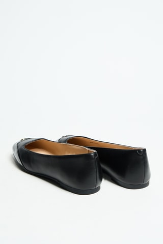 Ballerines en cuir verni Brigitte 03 - Noir