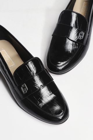 Mocassins en cuir verni Emel 05 - Noir