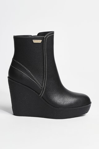 Bottines en cuir Rania 03 - Noir